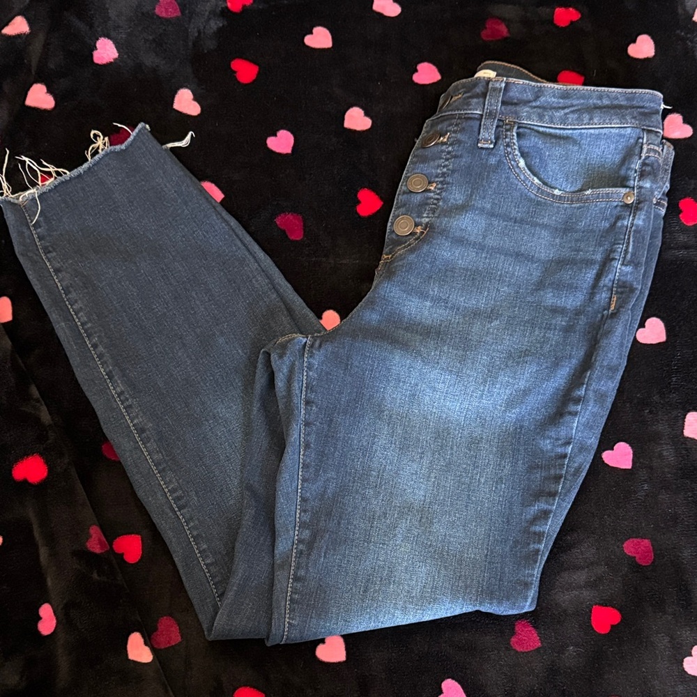LC Lauren Conrad Dark Blue Ankle Jeans